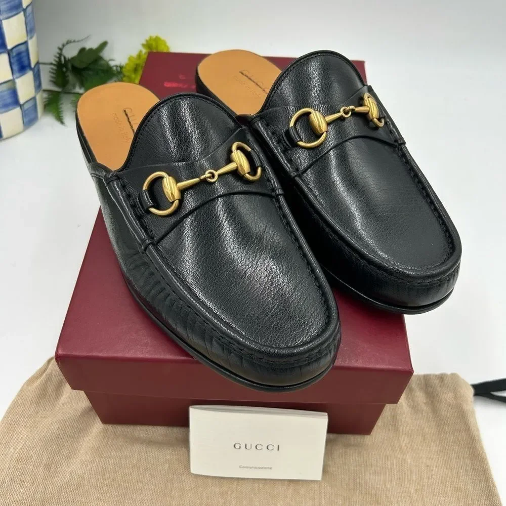 Men’s Gucci horse bit Roos  slip on loafers size 8, made in Italy